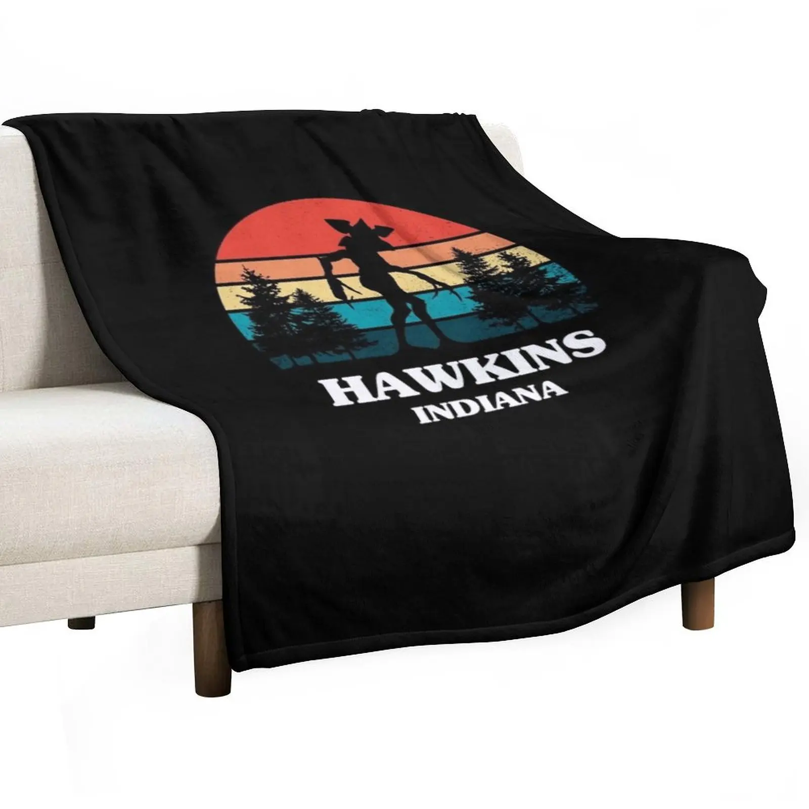 Demogorgon Hawkins Throw Blanket Flannels Moving For Sofa Thin Blankets