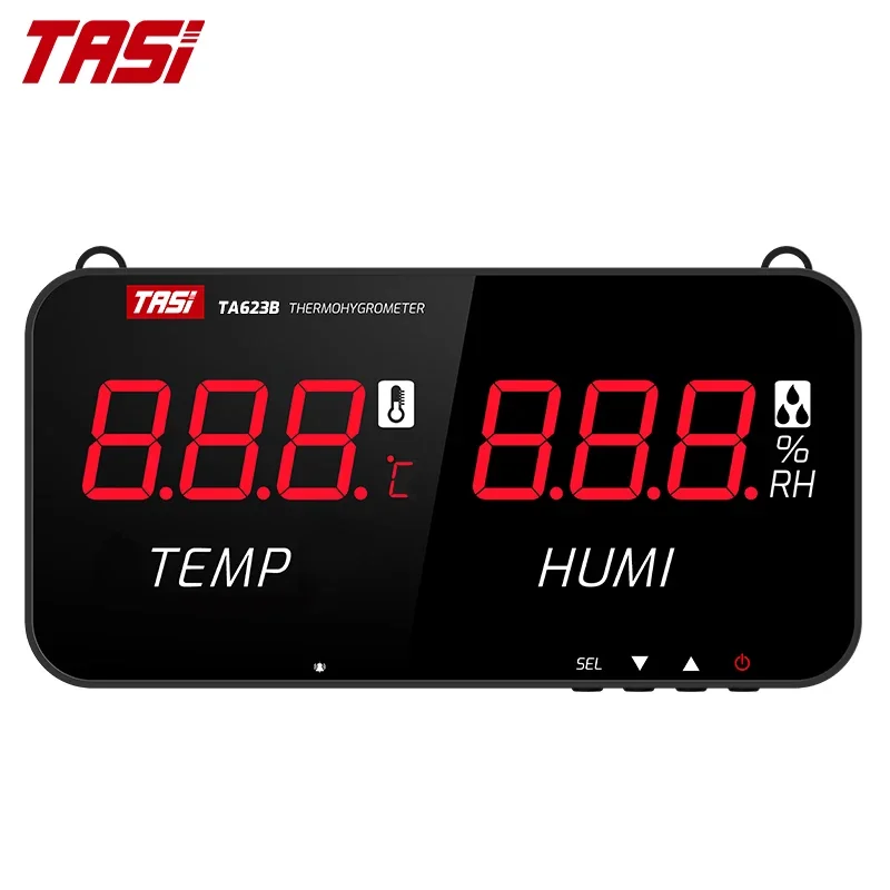 TASI TA623B Digital Hygrometer With Probe Temp Humidity Board Wall Mounted Thermo Hygrometer
