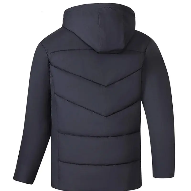 Winter Cold-Resistant Detachable Hooded Cotton-Padded Jacket for Middle-Aged And Elderly Warm Thickened Fleece Coat Medium Long
