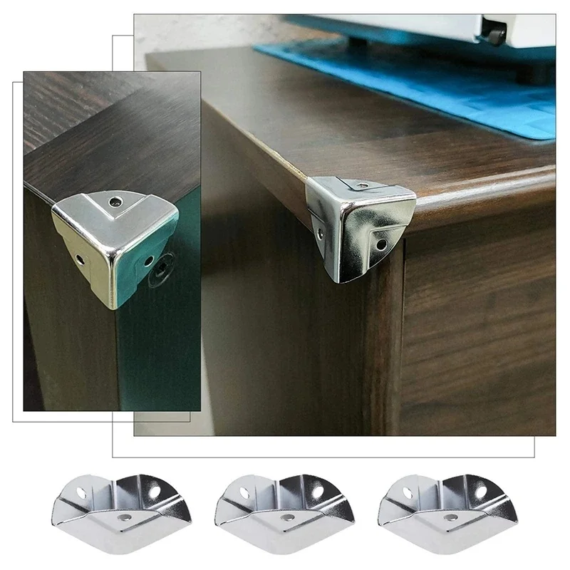10PCS Iron Box Corner Protector for Cosmetic Cases Wooden Suitcases Flight Cases Retro Furniture Hardware Protector Household