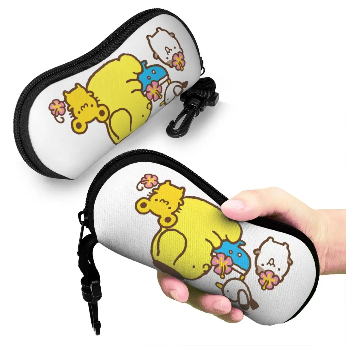 Pompompurin الكرتون سانريو النظارات الشمسية لينة حالة النيوبرين سستة شل النظارات حالة مخصصة صندوق واقية للنظارات