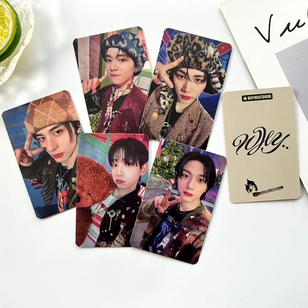 6pcs KPOP BOY NEXT DOOR Debut Album WHY! Photocards BOYNEXTDOOR SunGho Selfie LOMO Cards LEEHAN WOONHAK TAESAN Fans Collection