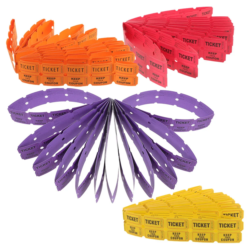 400 Pcs Raffle Tickets Party Supply for Concert Labels Paper Single Entrance Lottery