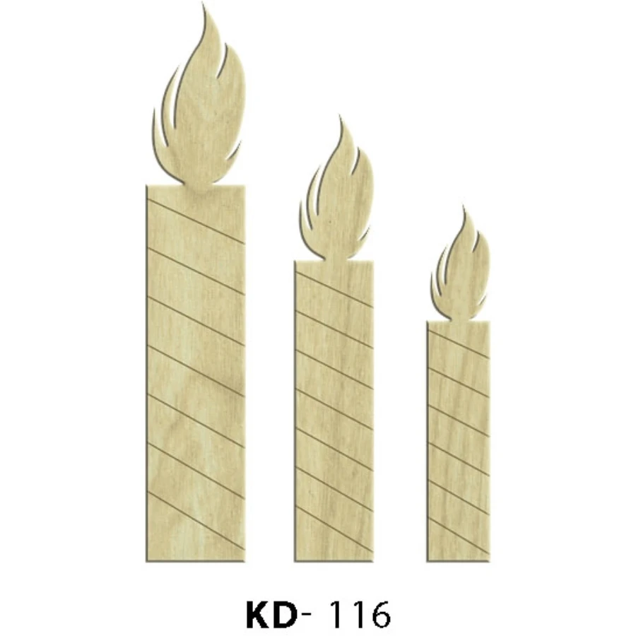 KD116 Candles pcs Set Set Wooden Package Ornament, Hobby Wood Ornament