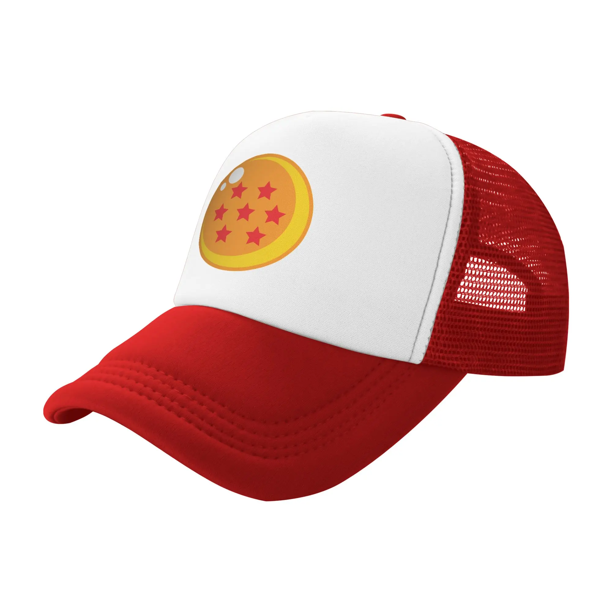 Adult Dragon Ball Seven Saiyan Trucker Caps Fitted Mesh Baseball Cap Snapback Caps Anime Dbz Hat Sun Caps Fishing Hat Summer