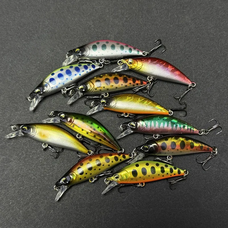 50mm 5.2g Sinking Minnow Japan Lure 50S Artificial Plastic Hard Bait Freshwater Pesca Pike Trout Wobbler Stream Fishing Tackle