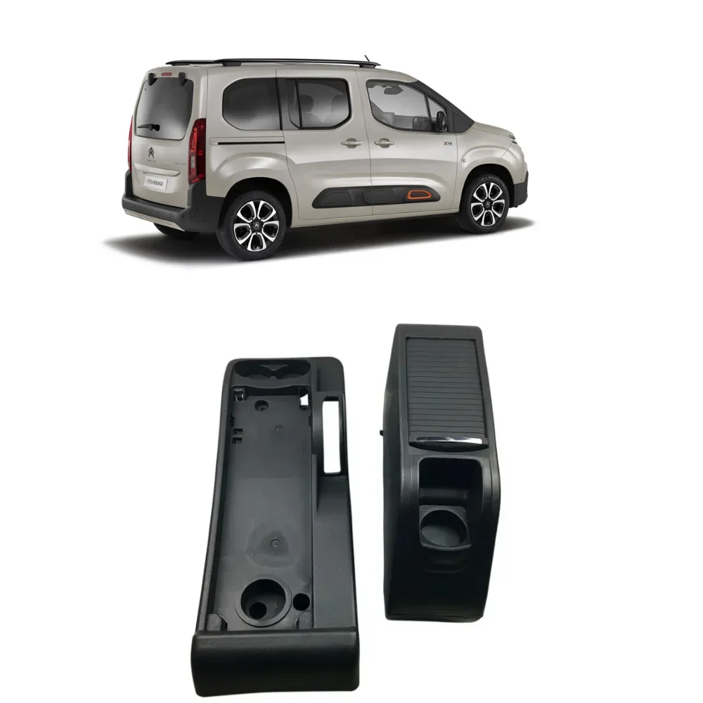 

GEFENSI для Peugeot Partner Tepee Citroen Berlingo 2009-2019, большой центральный подлокотник, консольный ящик для хранения, органайзер, подстаканник 7591.