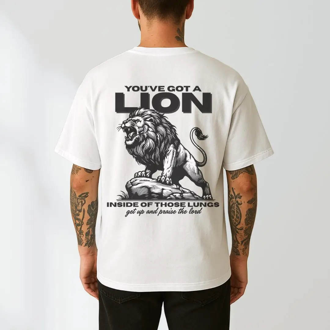 You've Got A Lion Inside Of Those Lungs Shirt Christian Shirt Worship Tee Christian Apparel Spiritual Tee Religious Man Shirt