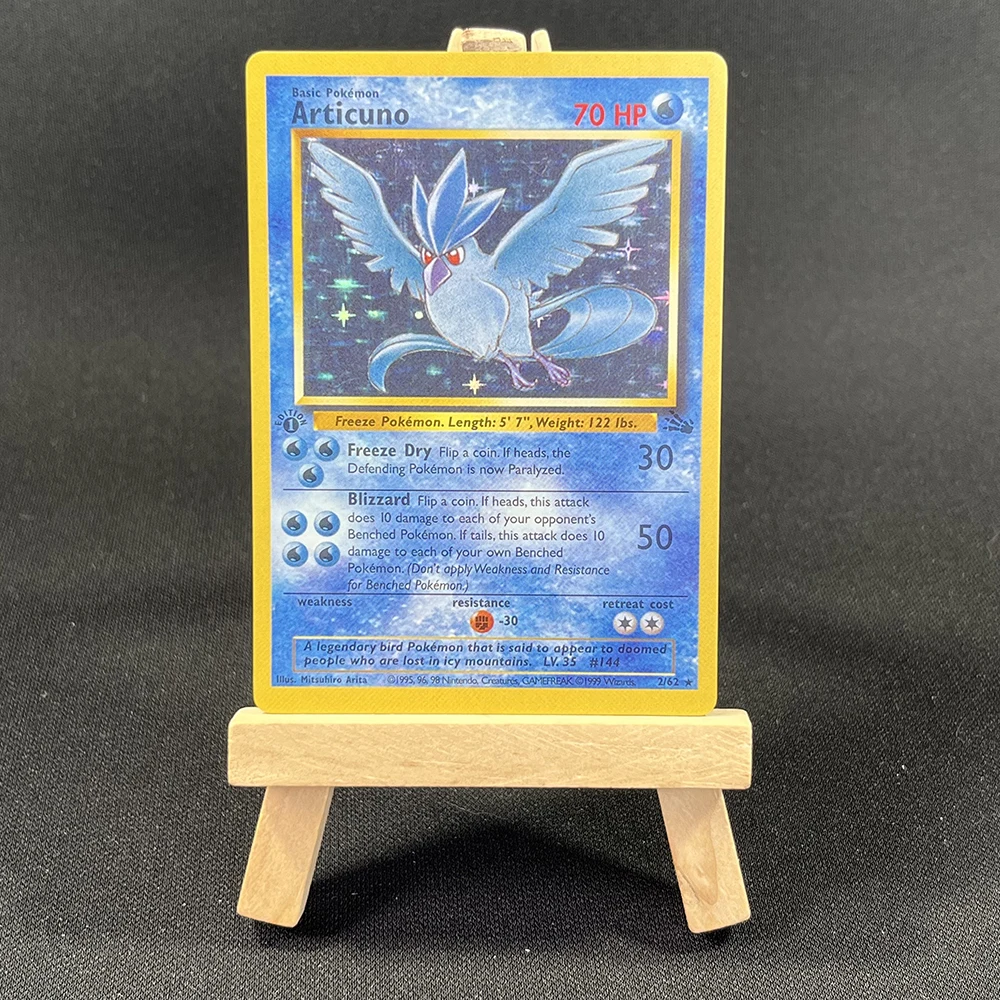 Cartas individuales Pokémon Classic Articuno Fossil Dragonite Gengar Zapdos Ditto Lapras Kabutops, juego de colección de tarjetas de aluminio, PTCG