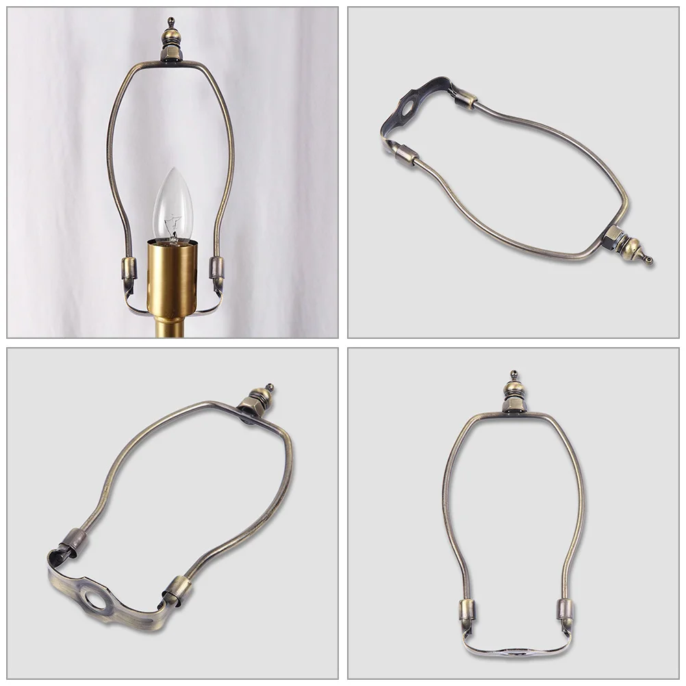 

2Pcs Lampshade Harp Bracket Table Lamp Parts Repair Alloy Plating Lighting Accessories Lampshade Holder Adapter