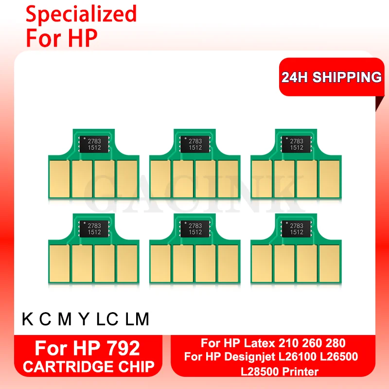 792 Ink Cartridge Chip One Time Chip For HP Latex 210 260 280 Designjet L26100 L26500 L28500 HP792 Ink Cartridge New Version