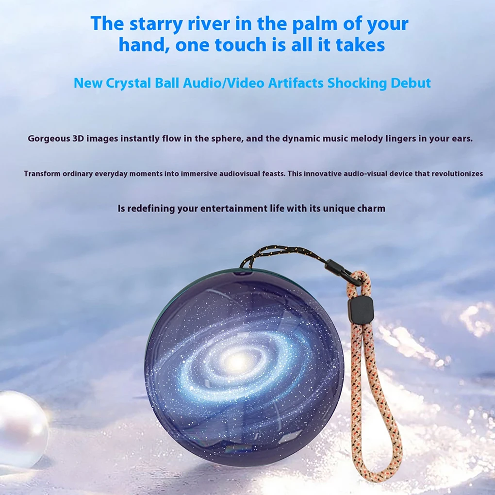 Rechargeable Personalized Memory Display Sphere 3D Crystal Ballvideo Player Customizable Video Glass Ball Electronic Screen Gift