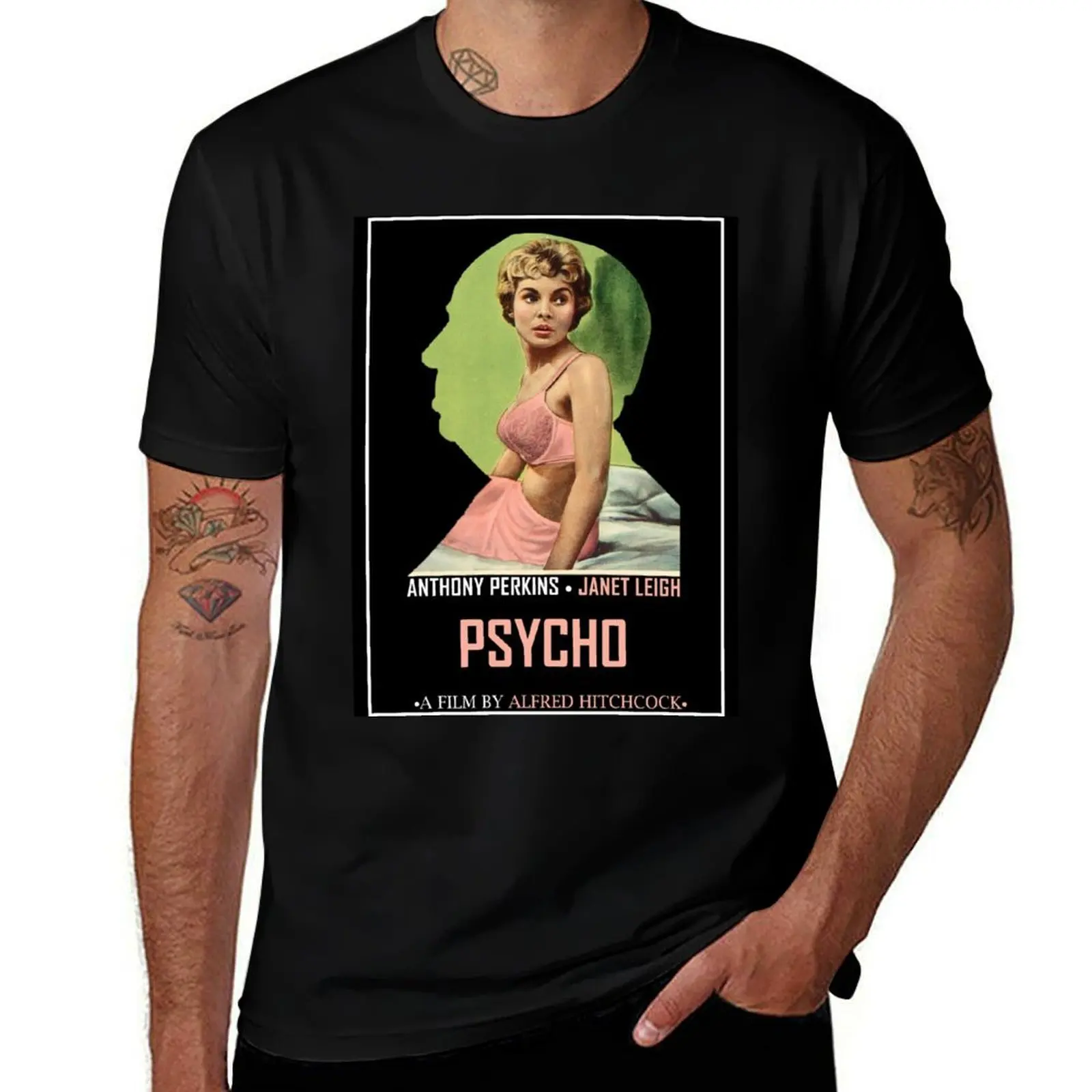 

Psycho Alternative Film Poster T-Shirt cotton tshirt 100% man t shirt graphic man t shirt heavy cotton T-shirt