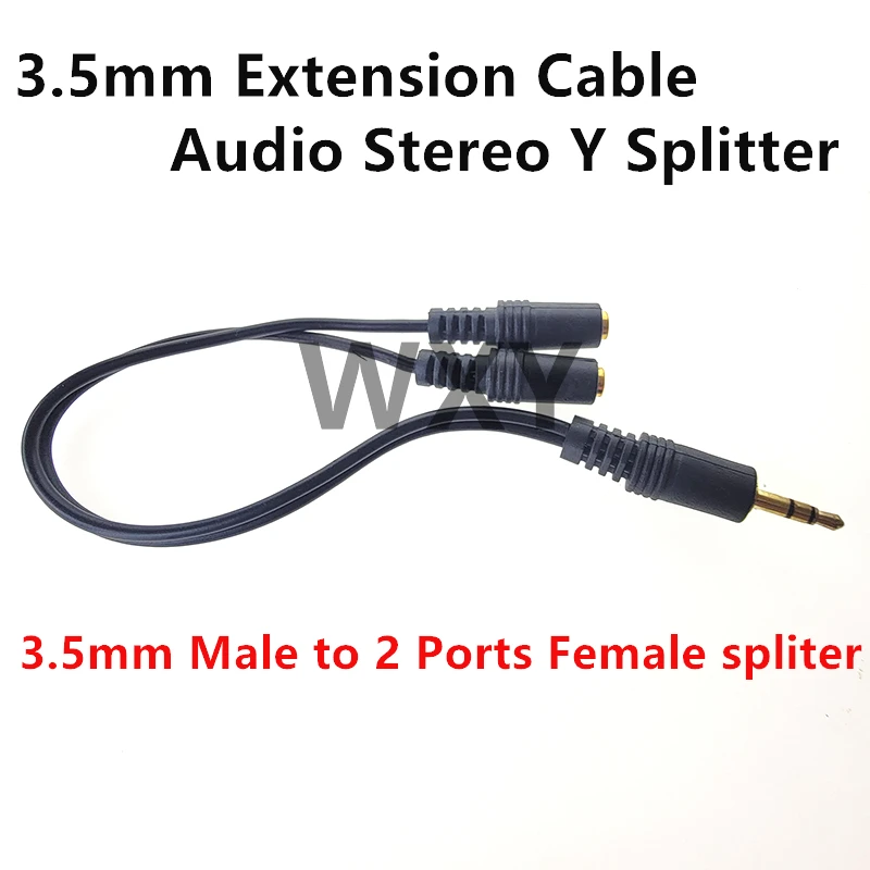 

Headphone Splitter, 3.5mm Extension Cable Audio Stereo Y Splitter (Hi-Fi Sound), 3.5mm Male to 2 Ports 3.5mm Female spliter