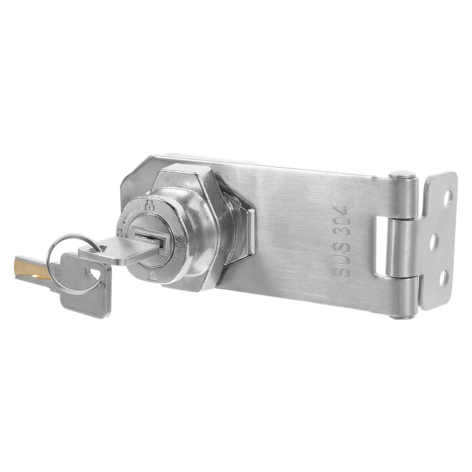 

No-Drill Refrigerator Lock Heavy Duty Fridge Door Hasp Child Safety Lock Easy Install Alloy Material for Commercial Refrigerator