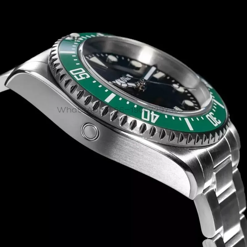 Diving watch titanium with helium discharge valve deep waterproof watch automatic mechanical movement view 3