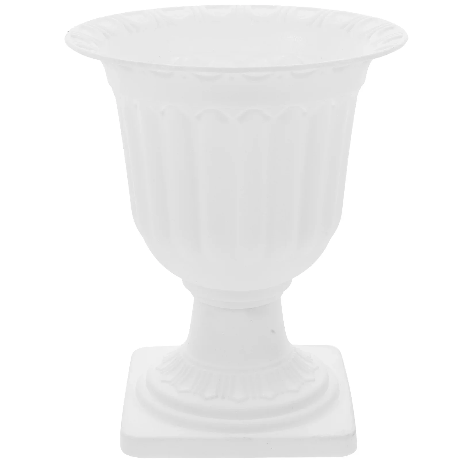 

White Tall Plastic Flower Decorative Planter Classic Urn Indoor Container Vintage Pots Planters Garden Supplies Creative Plants