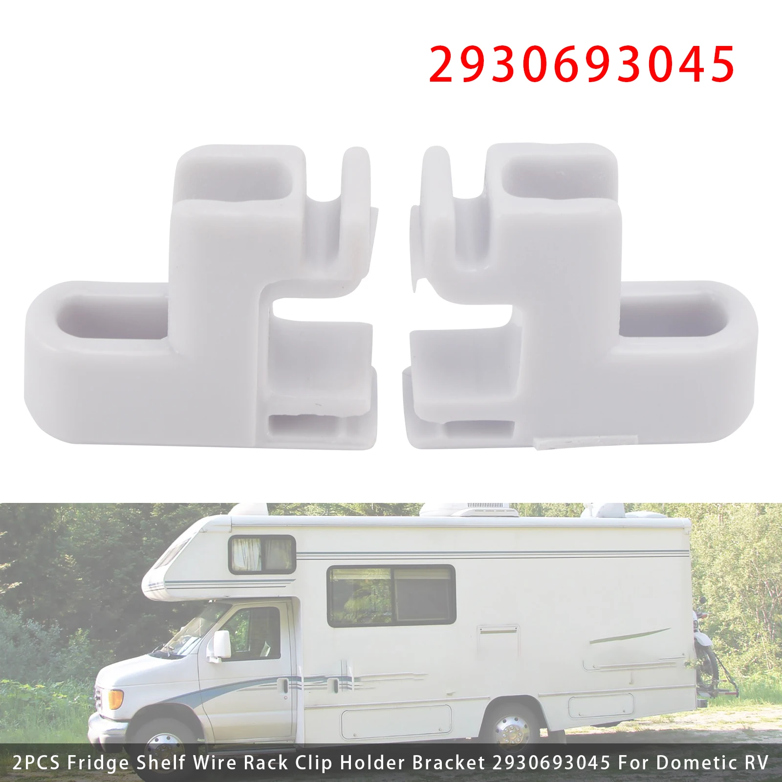 Areyourshop 2PCS Fridge Shelf Wire Rack Clip Holder Bracket 2930693045 for Dometic RV