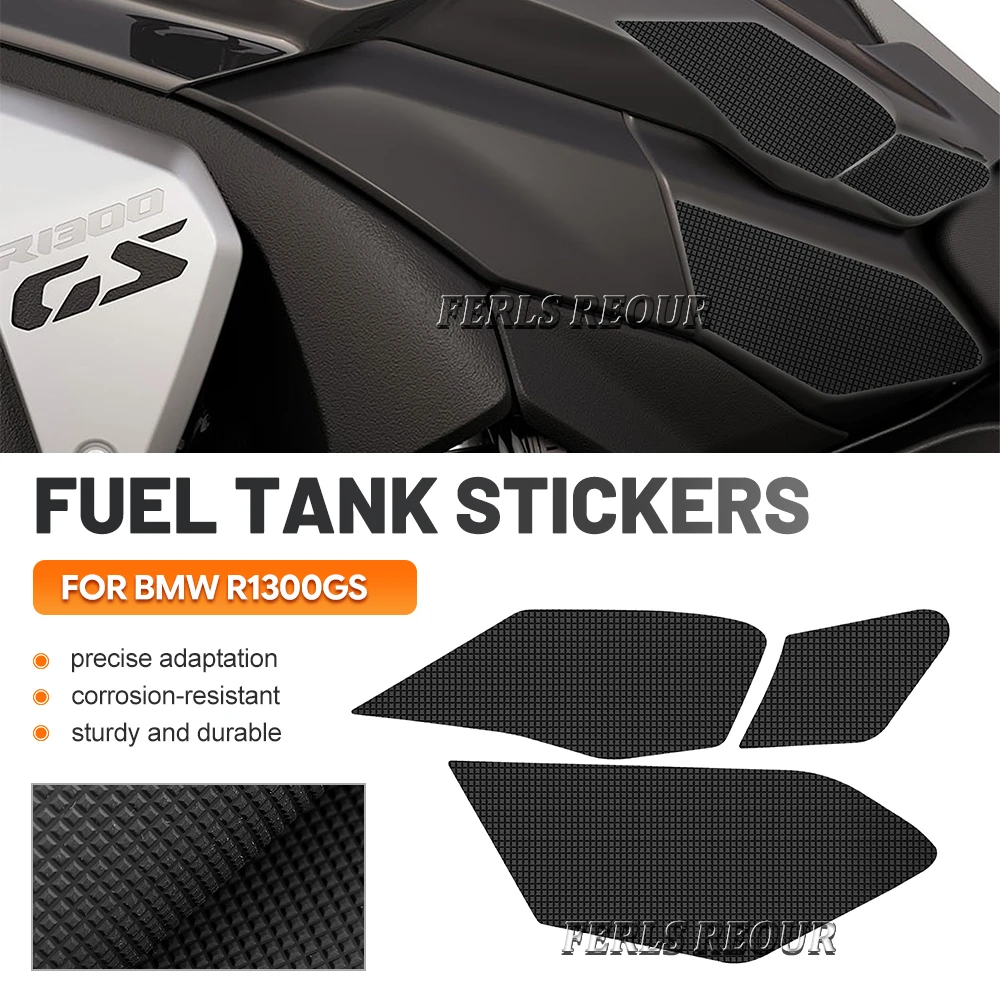 Suitable for BMW R1300GS ADV 2025: Anti-slip Tank Sticker / Tank Traction Pad – 3D Grid Texture, 3M Silicone Tank Pad