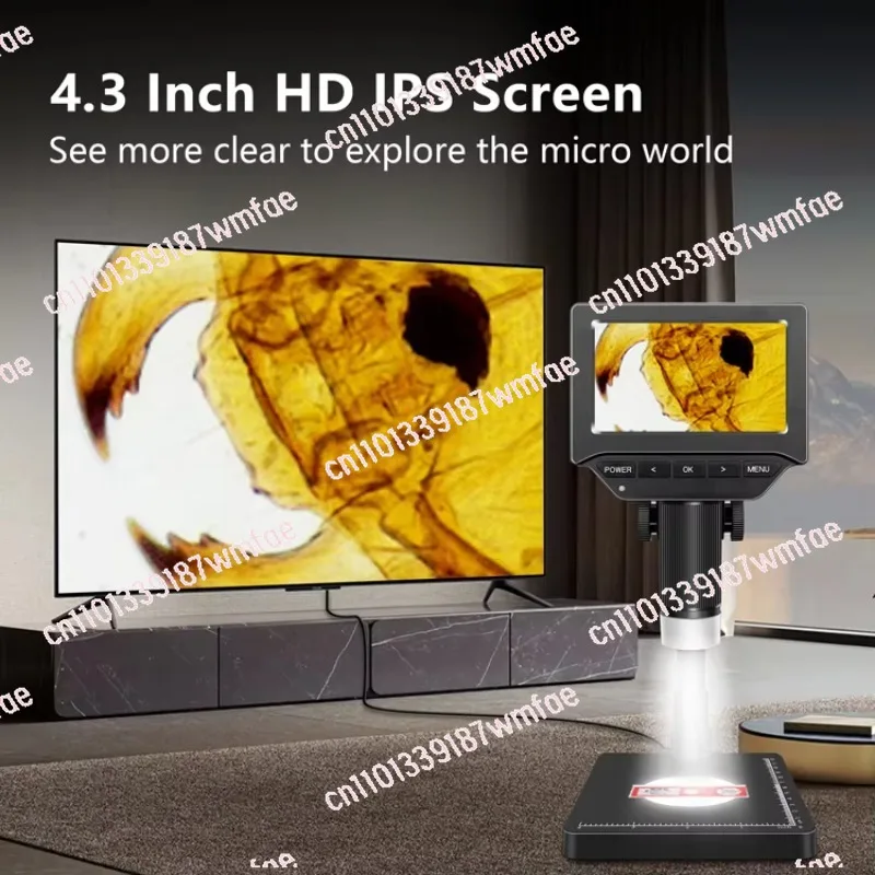 1000X video microscope 4.3 inch weighing led light for mobile phone repair welding 1000X-20x-10x