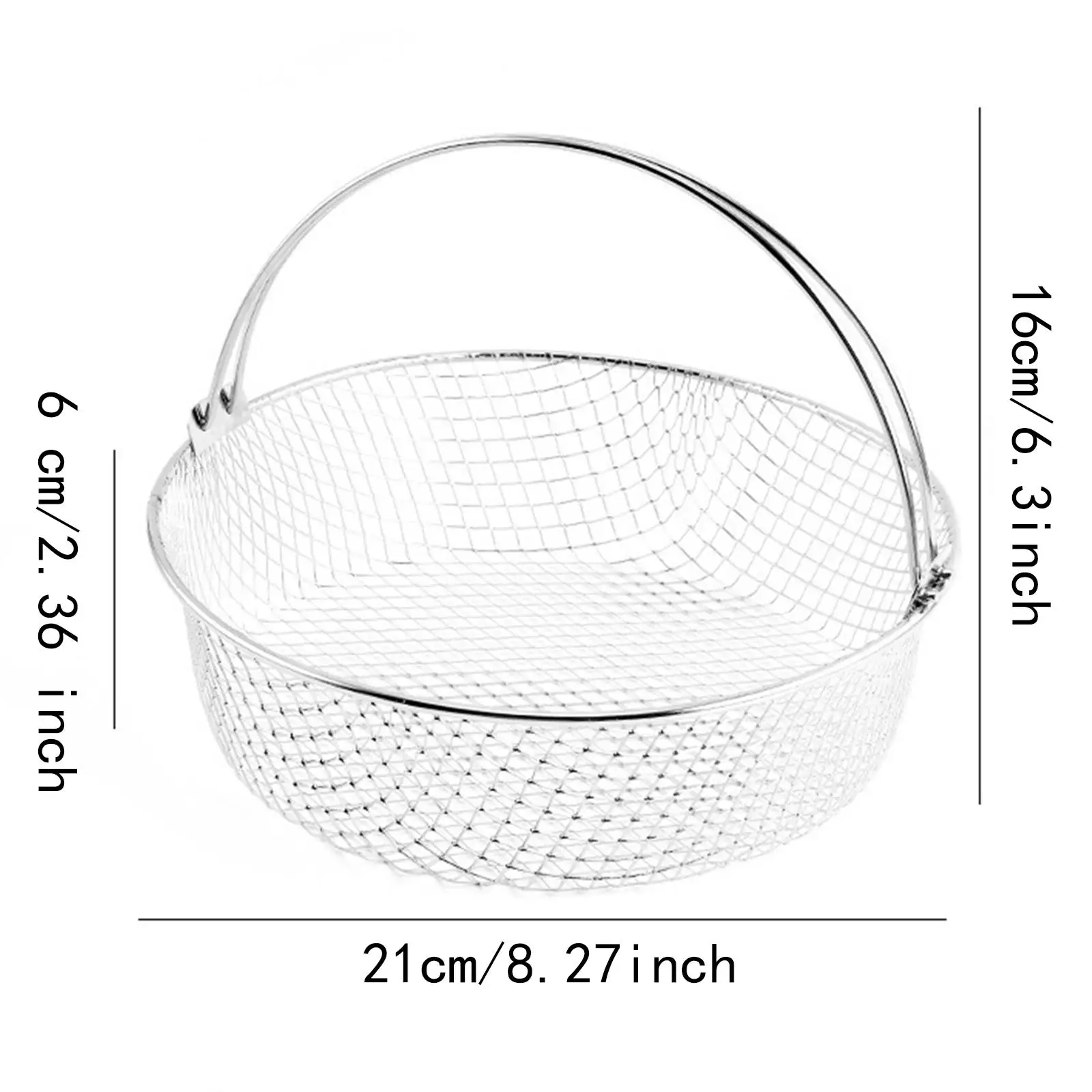 Корзина для фритюрницы Корзина для пароварки Прочная корзина для гриля Сменная сетчатая корзина Хрустящая корзина для приготовления пищи Кафе Ресторан Фрукты