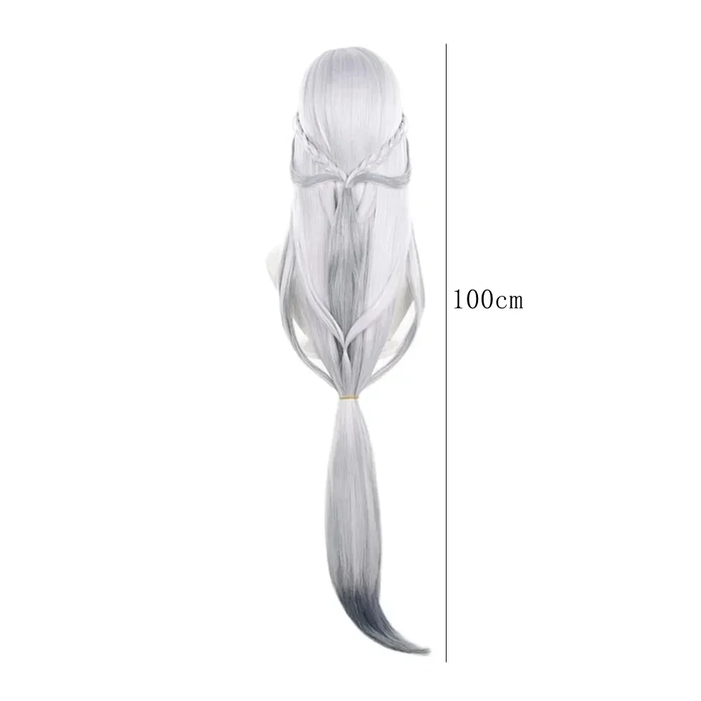 Anime Frostflower Dew Shenhe Wigs Genshin Impact Role Play Pre Styled Synthetic Hair Party Festival Props