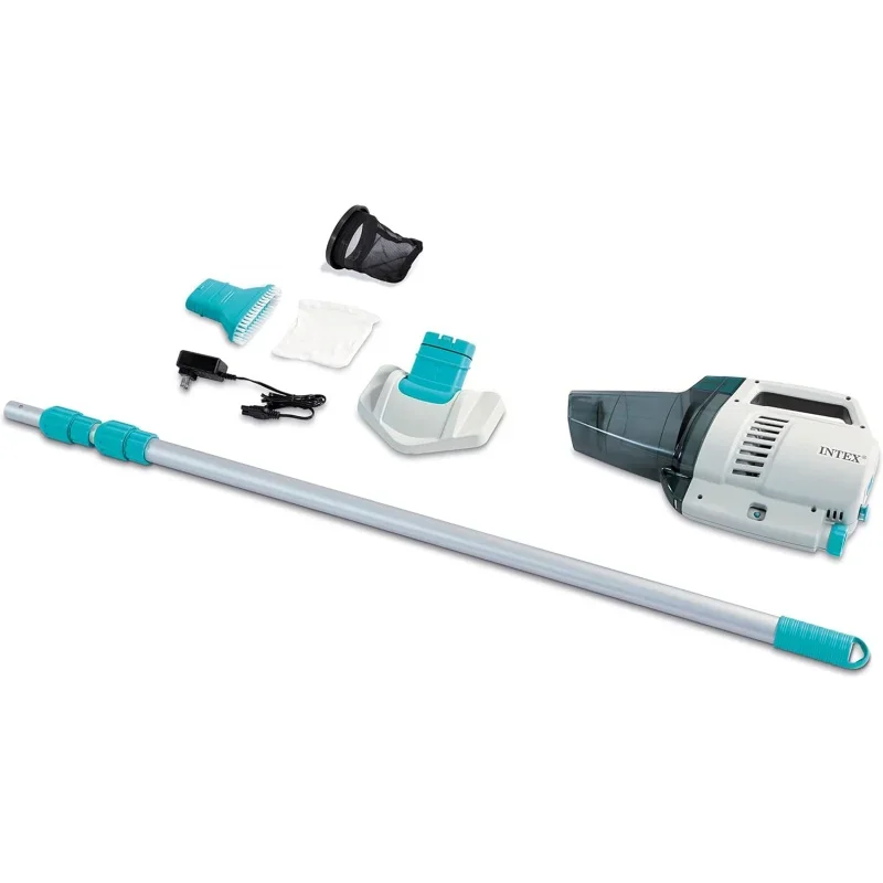 ZR200 Rechargeable Cordless Swimming Pool and Spa Vacuum Cleaner  with Telescoping Handle and 2 Interchangeable Brush Heads