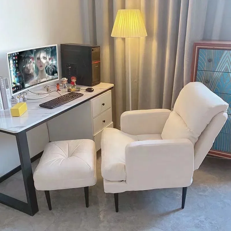 

l Bedroom Living room single simple fabric sofa Small apartment comfortable sofa can lie Computer chair