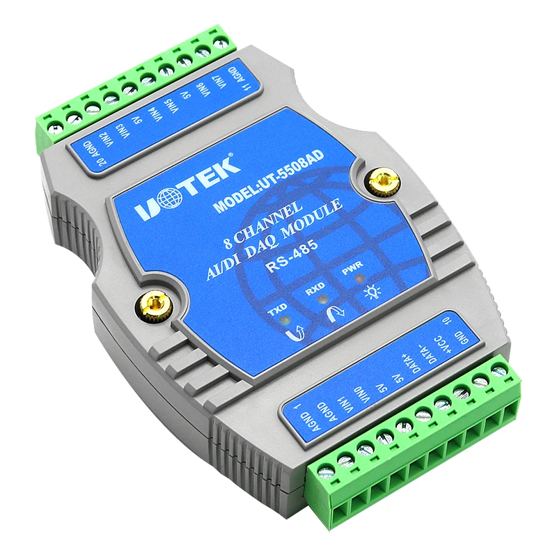Modulo di acquisizione AI/DI UOTEK a 8 canali CON chip di conversione analogico-digitale a 24 bit di TI senza resistori esterni UT-5508AD