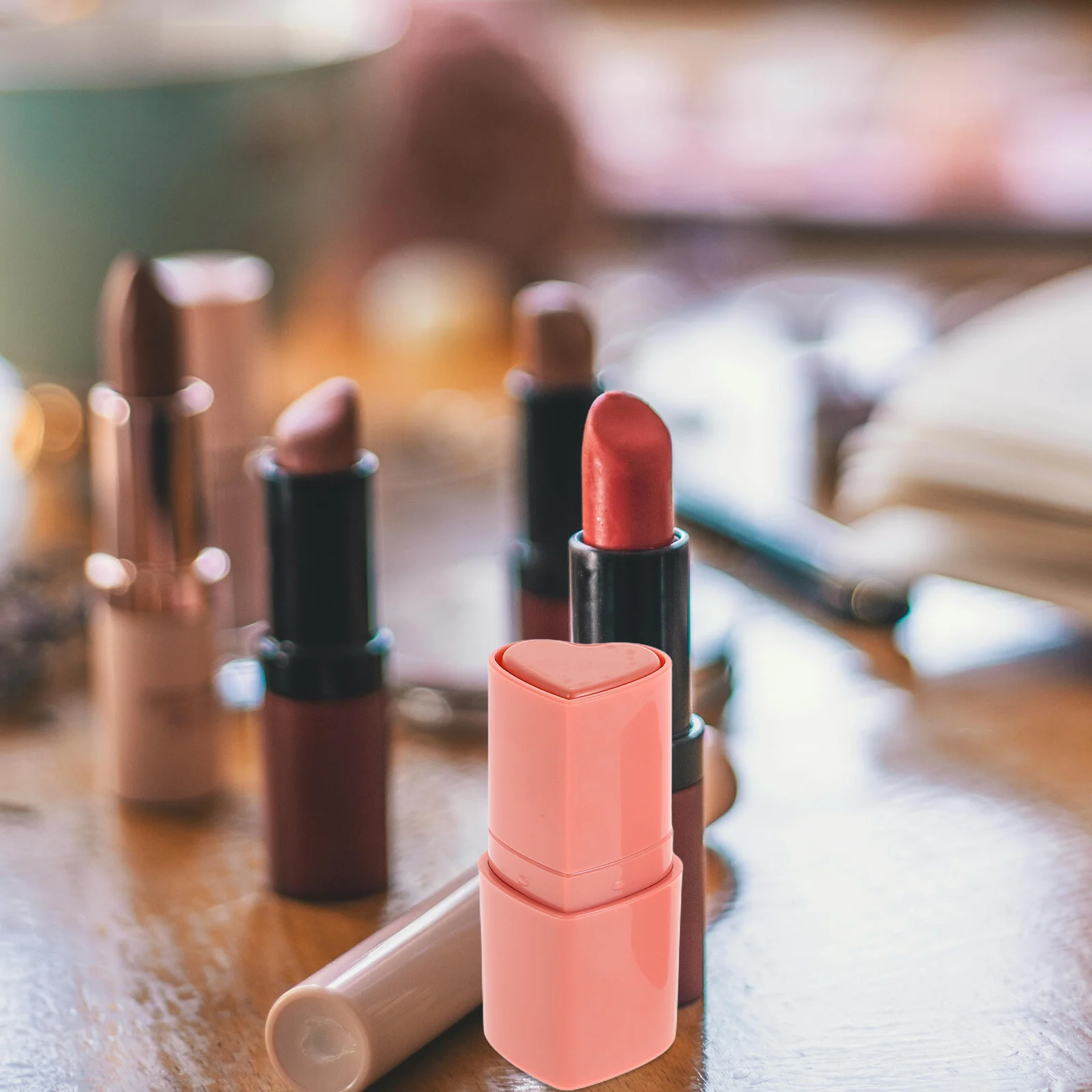 하트 모양 블러쉬 스틱 크림 블러쉬 컨투어 하이라이터 가벼운 방수 메이크업 얼굴 입술 볼