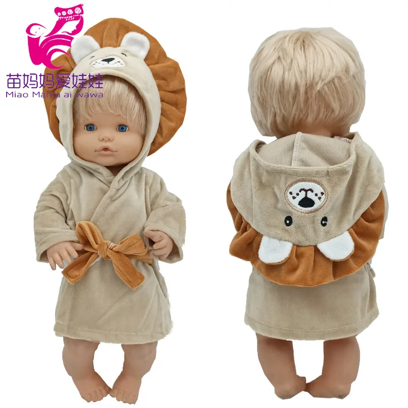 fit 38 Cm Nenuco Doll Lion Bathrobe Ropa Y Su Hermanita Reborn Baby Doll Clothes Costumes Birthday Gifts