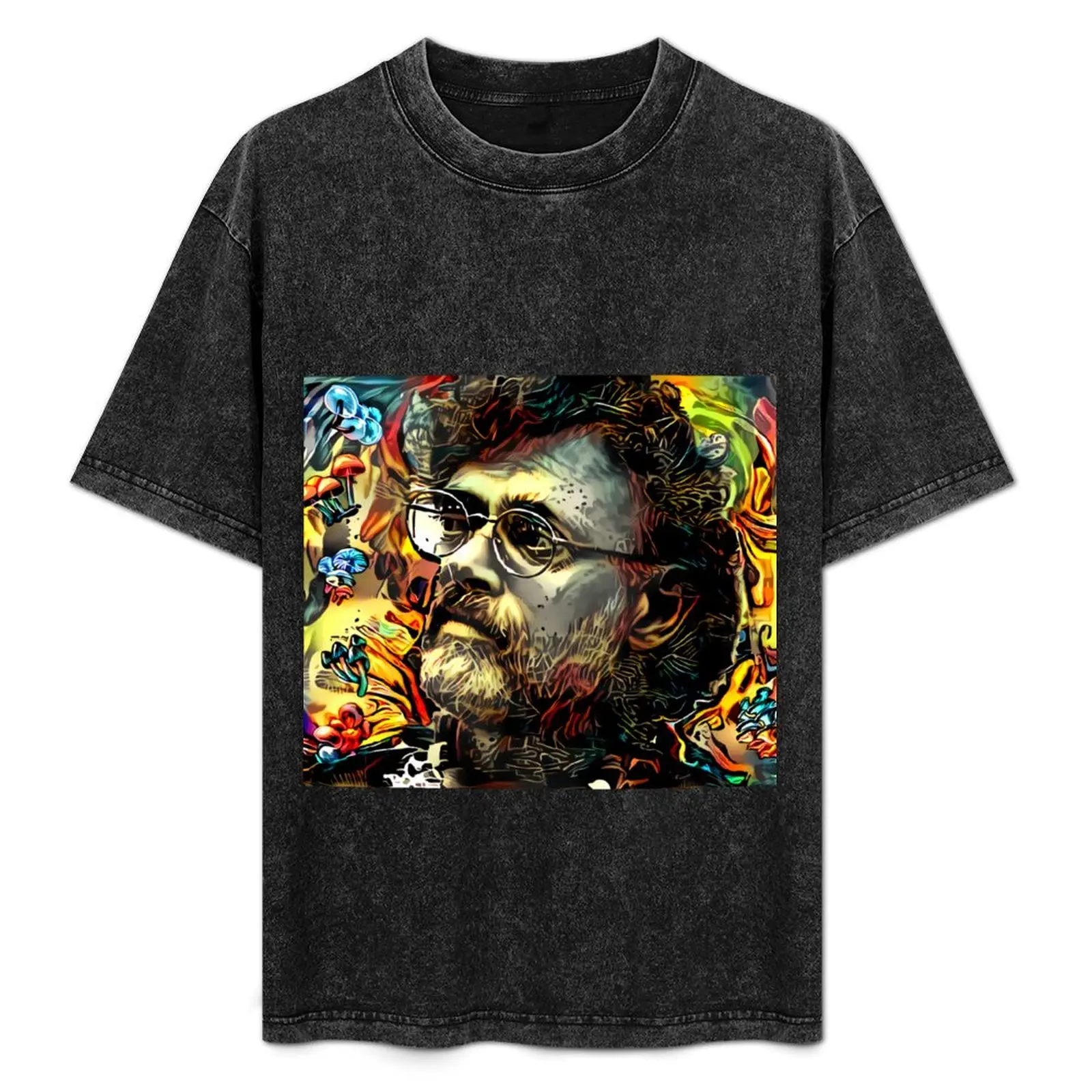 

TERRENCE MCKENNA - PSYCHONAUT - HABI T-Shirt Everyday Wear Basic Short Sleeve Top