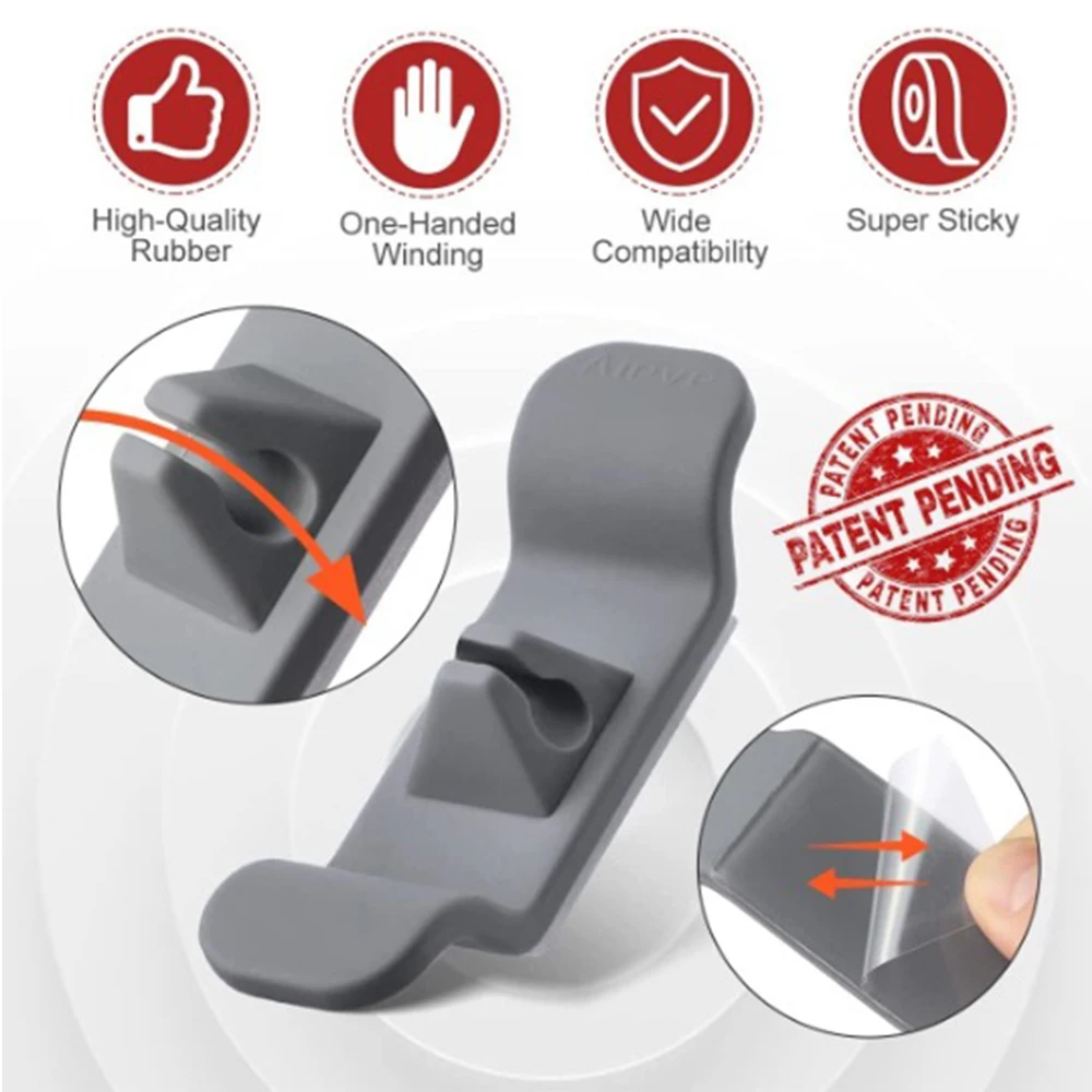 2PCS Electrical Wire Collector Home Kitchen Cable Clip Organizer 3 Colors Fixer Fastener Holder Office Desktop Cable Device