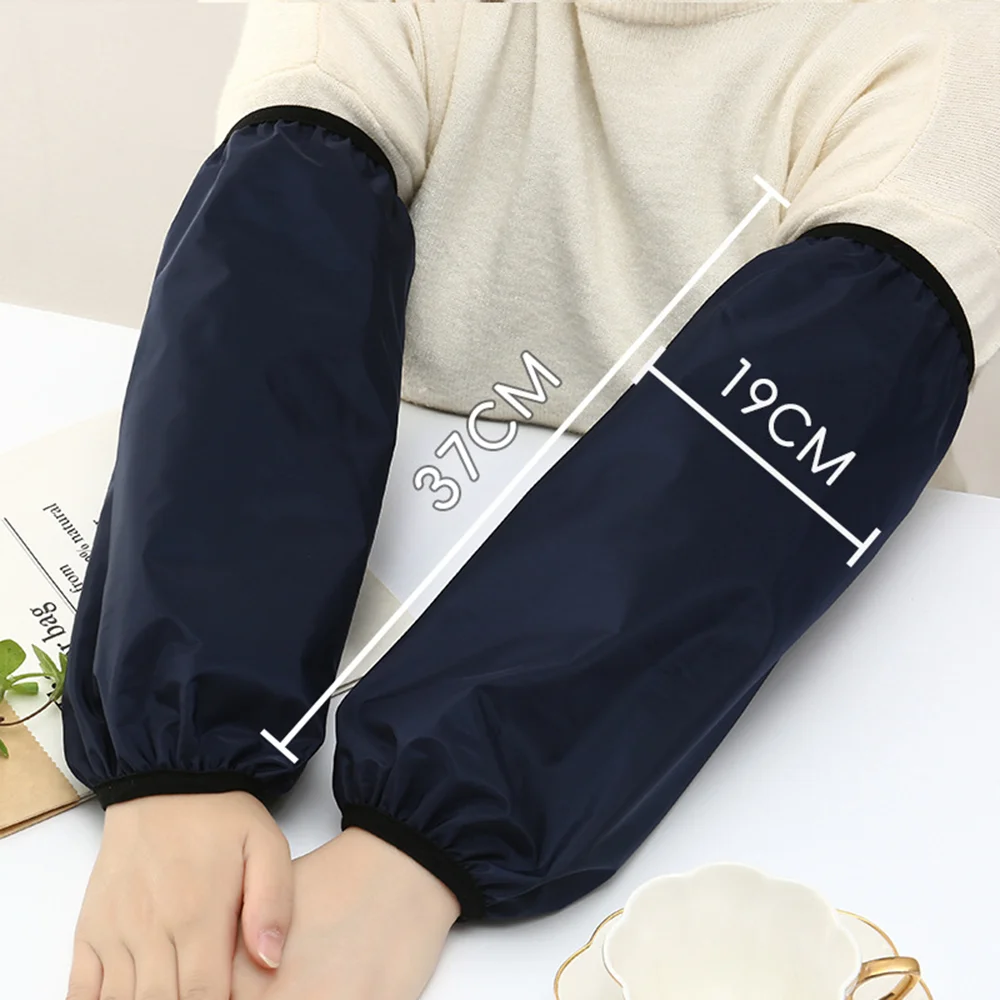 1 Pair of Extended Waterproof Arm Sleeves, Black Arm Covers for Work and Daily Use, Providing Protection Against Oil Stains