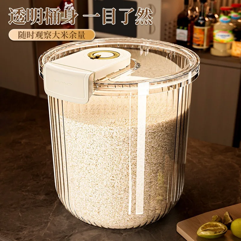 One-handed Flour Bin Flour Dispenser Multi-functional Rice Flour Food Storage Containers Easy One-handed Operation Good Sealing