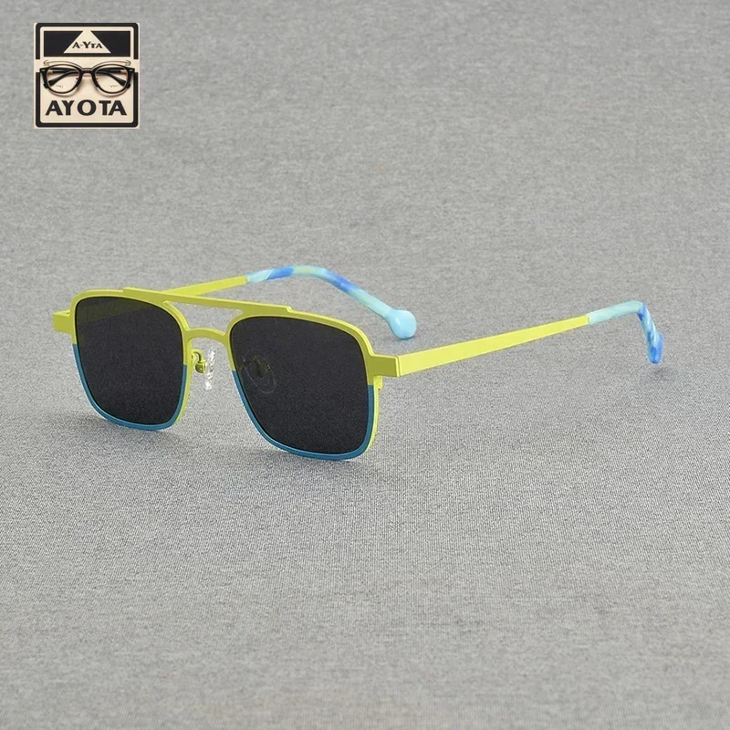 

2024 New Sunglasses Women's Designer brand Multi Color Pure Titanium Square Fashion Outdoor Sunscreen UV400 Men's Sunglasses