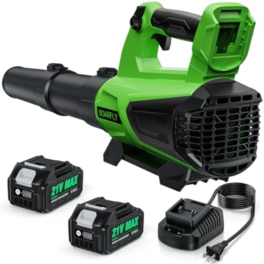 

Leaf Blower Cordless 580 CFM Electric Leaf Blowers with 2 x 4.0Ah Batteries and Charger Electric Yard Blower with Variable Spee