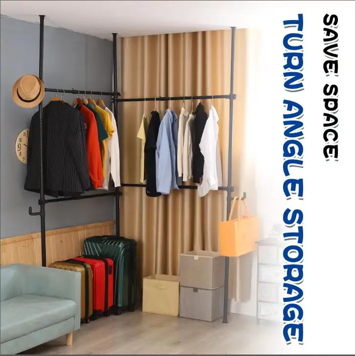 

Double Clothing Rack, Adjustable Racks for Hanging Clothes, 2 Tier Clothes Heavy Duty Garment White Closet Freestanding System