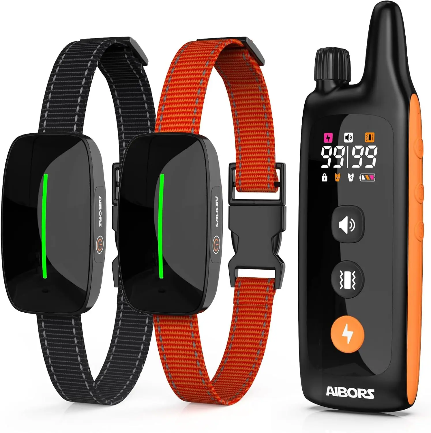 

Ошейник для собак с пультом дистанционного управления — водонепроницаемый перезаряжаемый электронный ошейник для 2 собак, 10–120 фунтов, звуковой сигнал/вибрация и удаление гумана (1-99)