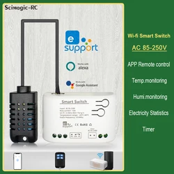 eWelink Smart 12V 24V 220V Temperature & Humidity Switch Passive Dry Contact Relay Thermostat Monitor Sensor Alexa Google Home