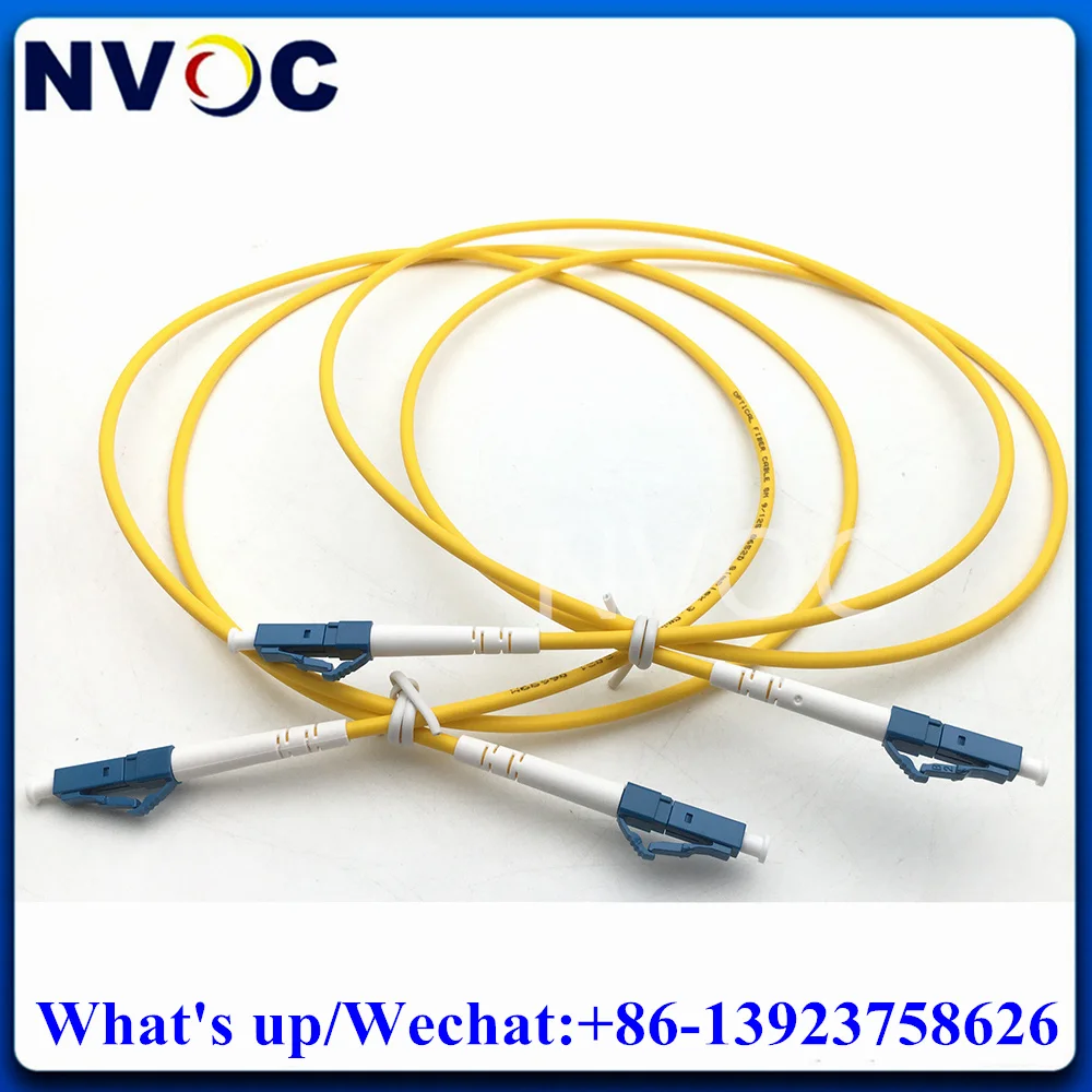 10Pcs Single Mode,G652D,Simplex,0.5/1/1.5M,3.0mm,PVC,LC/UPC-LCUPC Fibre Optic Patch Cord,SM SX LCUPC 0.5M Fiber Jumper Connector