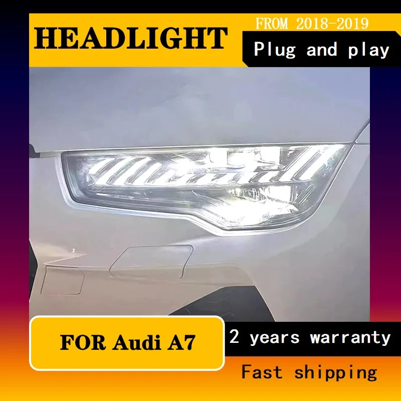 

Car Styling for Audi A7 Headlamp 2011-2018 A7 Headlight RS7 DRL Turn Signal High Beam Projector Lens