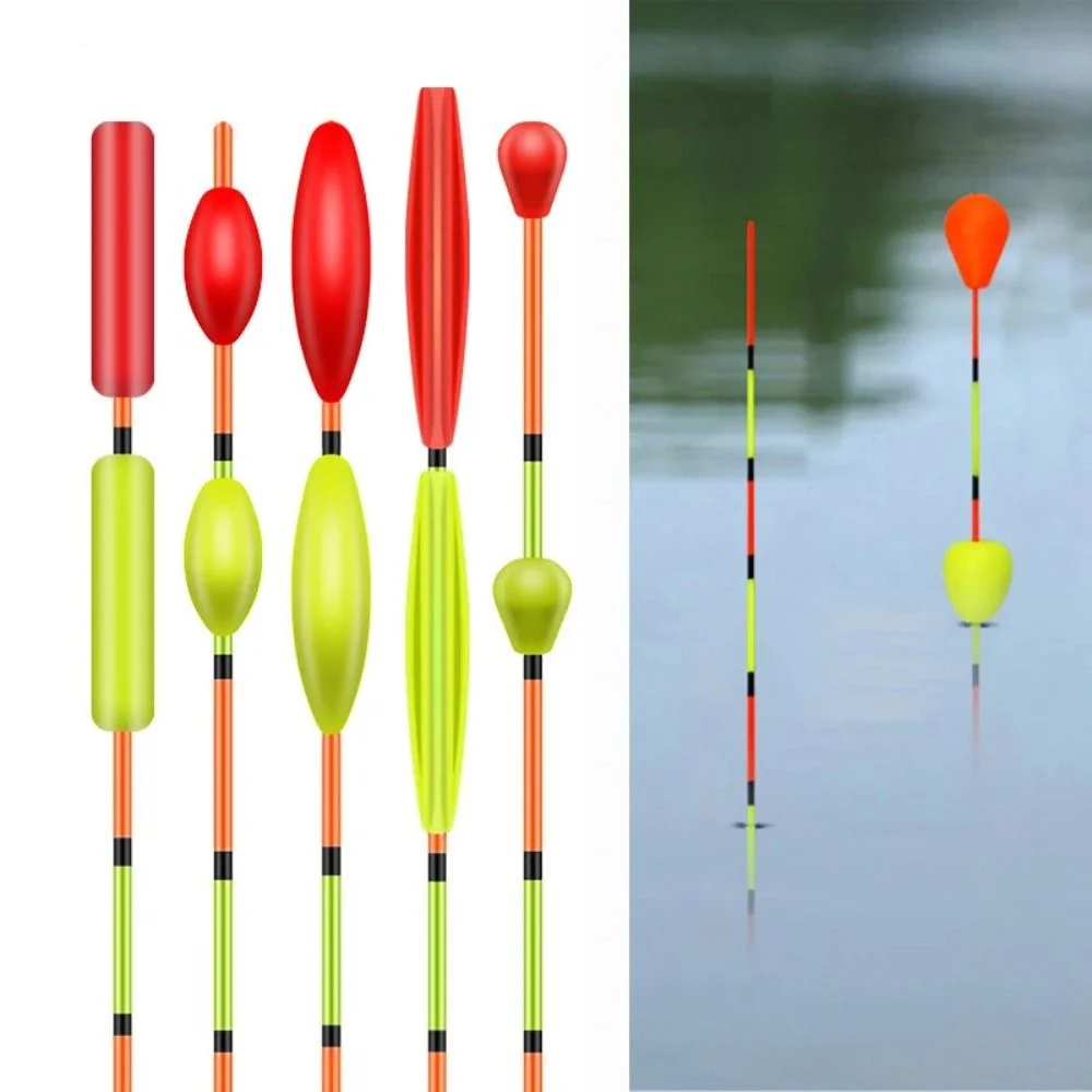 20pcs Fluorescent Fishing Floating Bobbers Fluorescent Buoyancy Balls EVA Foam Strike Indicator Red Yellow Eye-catching Bean Set