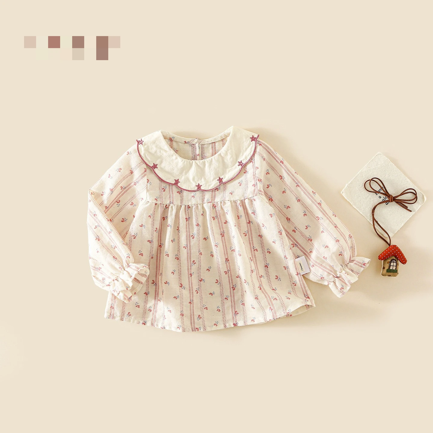 Girls Shirt Fall 2026 New Cotton Kids Round Neck Top Spring Autumn Baby Girl Casual Clothes Childrens Wear
