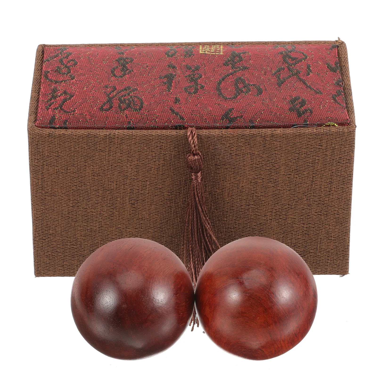 

1 Set Wooden Massage Balls Smooth Rolling For Relieving Hand Pain Portable Palm Therapy Ball Exercise Stress Relief Hand Rolling