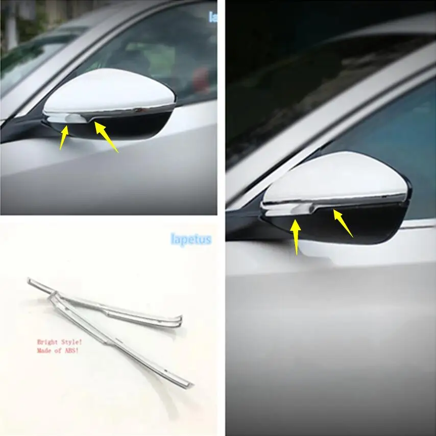 

Lapetus Side Door Mirror Overlay Strip Protector Kit Decoration Frame Cover Trim 2 Piece ABS Fit For Honda Insight 2019