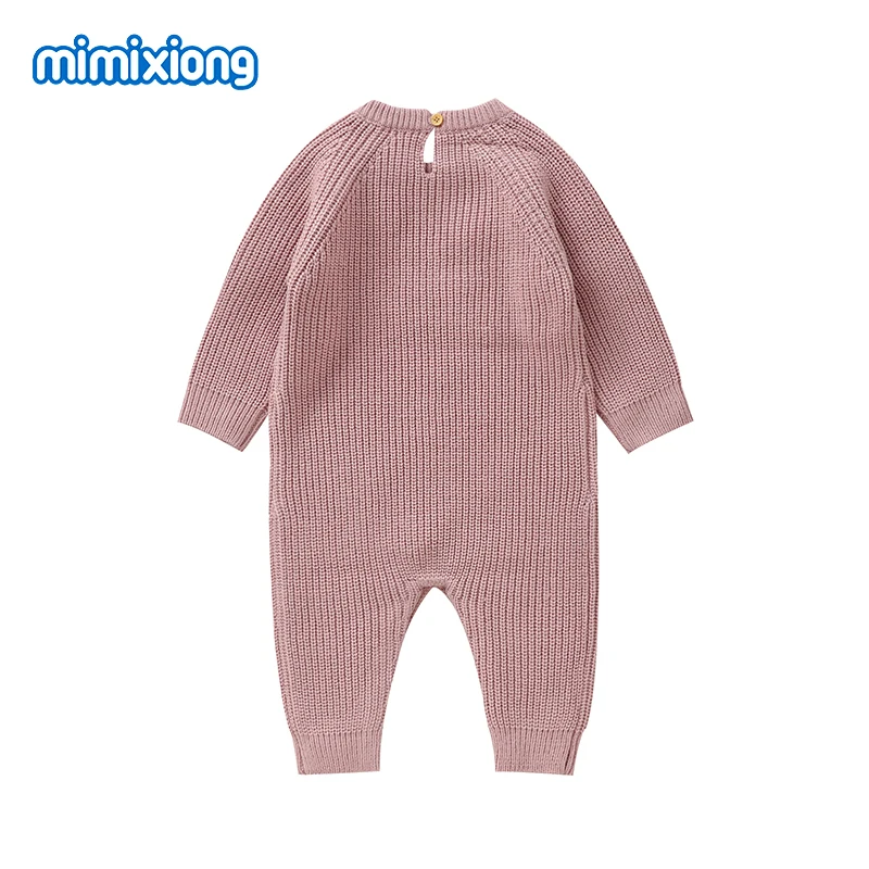 Baby Clothes Autumn Casual Crew Neck Long Sleeve Knitted Newborn Boys Girls Jumpsuits Playsuits One Piece Infant Unisex Overalls