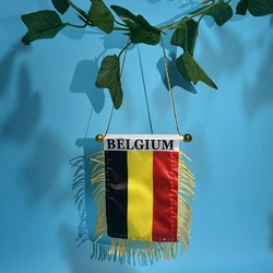 SKY FLAG bandera Bélgica para coche, poliéster impresa ambos lados