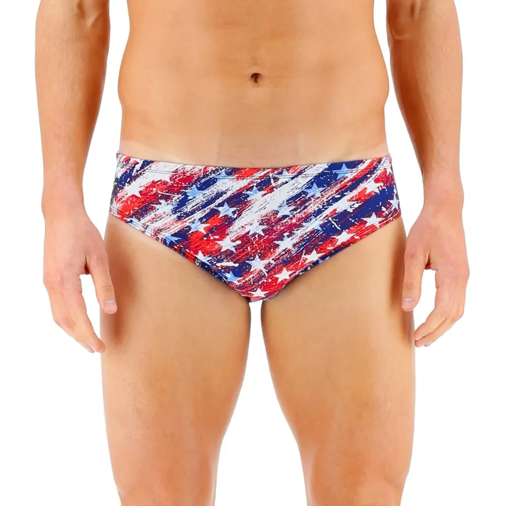 Men's Puzzled Brief Swimsuit Swimwear Competition Triangle Swimsuit Swimming Trunks Swim Trunks Quick Dry Surf Swimming Jammer