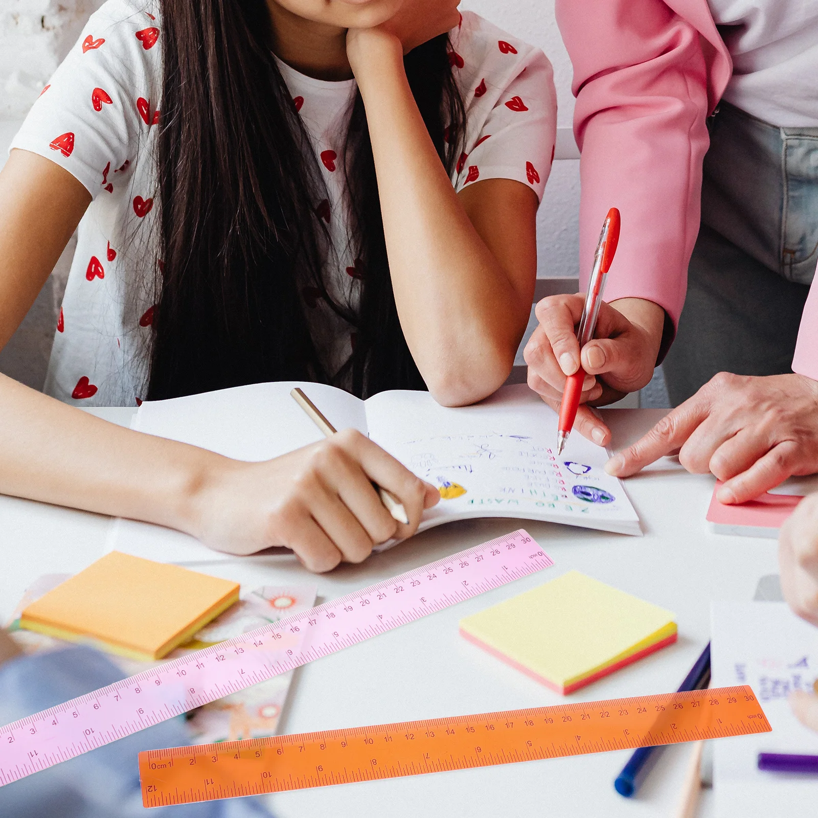 5 قطعة مسطرة ناعمة ملونة قياس مسطرة بلاستيكية محمولة خفيفة الوزن مستقيمة للطلاب في الفصول الدراسية والمكتب متعددة الوظائف